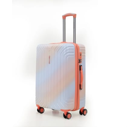 American Traveller The Wonder Luggage Trolley Bags Single Small Polycarbonate Expandable Travel Suitcase | Lightweight Durable Hard Shell | TSA Type Lock | 360 degree Disc Spinner Wheels (20, Orange, Small)