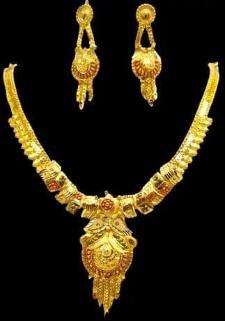 Luxury Defined: Handmade 22K Gold-Plated Necklace Set with Intricate Design