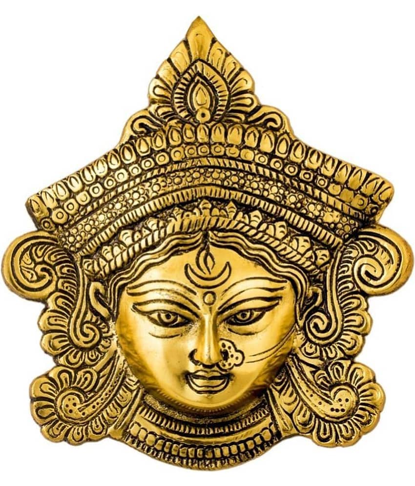 VARKAUS - Brass Goddess Durga Idol ( 16 cm )