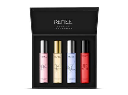 RENEE Women's Premium Perfume Gift Set Combo Pack of 4 Eau De Parfum - 15ml Travel-size Bottles, Long Lasting Scents of Floral, Fruity & Spicy Notes