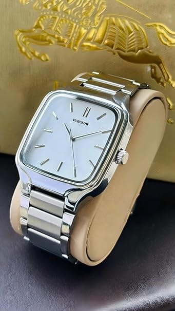 Mesh Steel Chain Analog Wrist Watch for Men | Square Designer Watch |