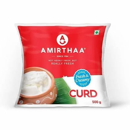 Amirthaa Fresh And Creamy Curd, 500 gm