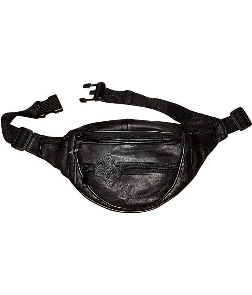 Style 98 - Black Leather Men's Travel Wallet ( Pack of 1 )