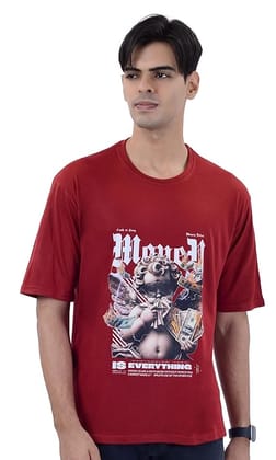 Miller Johnson Mens Cotton Oversized Graphic Print T Shirts