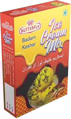 Butterfly Instant Ice Cream Mix, 150 Grams (Badam Keshar)  by Butterfly Dessert Mixes and Bakery Needs. Butterfly Instant Ice Cream Mix, 150 Grams (Badam Keshar)  by Butterfly Dessert Mixes and Bakery Needs.