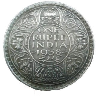 British India - RARE 1 One Rupee 1938 King George VI Coin