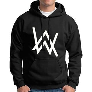 HIT SQUARE Men Black Printed Hooded Full Sleeve Sweatshirt.