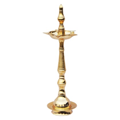Brass Kerala Fancy Deepak, Oil Lamp No. 17  - Big Size Brass Diya for Mandir, Height : 21.2 Inch (FMAS642 H)