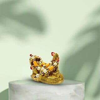 Shree Vishnu Lakshmi Brass Idol  Divine Prosperity  Protection