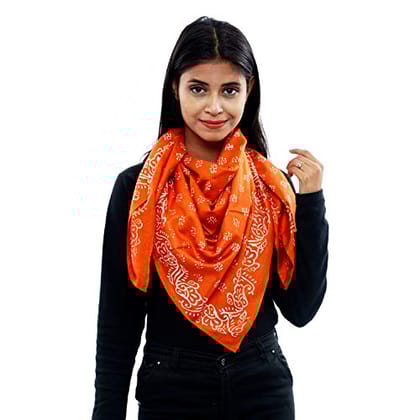 Eri Silk Printed Scarf Yellow