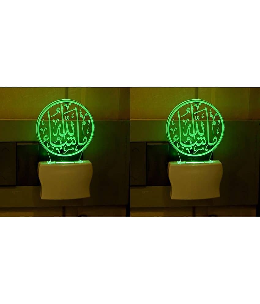 Somil - Multicolor Night Lamp ( Pack of 2 )