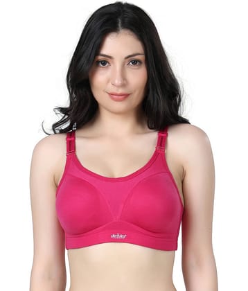 Ladyland Pack of 1 Cotton Blend Non Padded Everyday Bra For Women ( Magenta )