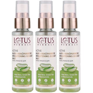 Lotus Herbals Active Aloe  Niacinamide Brightening Boost Mist Hydrate Refresh Uplift 50Ml  (Pack Of 3)