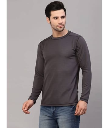 Rigo Pack of 1 Polyester Slim Fit Men's T-Shirt ( Charcoal )