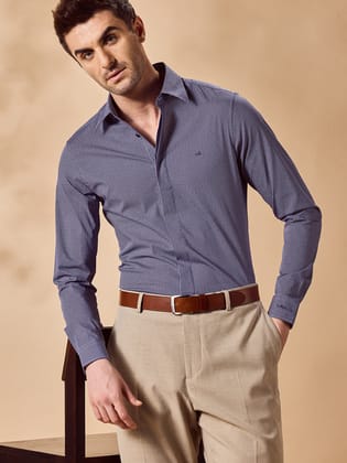 Aldeno Men Navy Blue Casual Shirt (COBY)-M