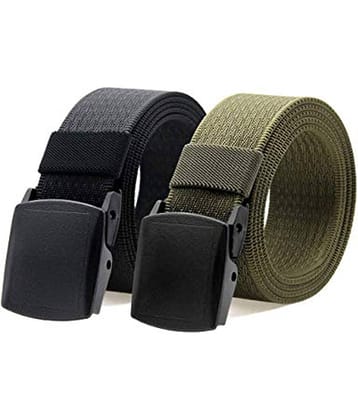Edifier - Multicolor Leather Men's Casual Belt ( Pack of 2 )