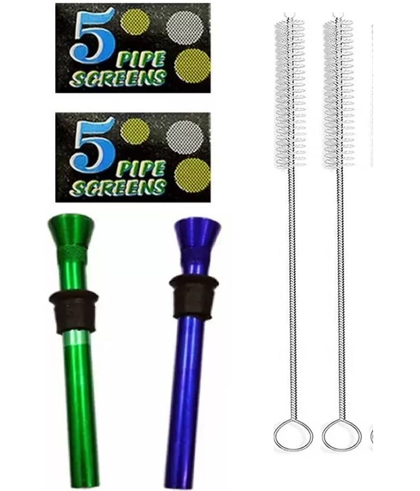 Puff Smart Shooter, Pipe Screens With Cleaner Brush Aluminium Inside Fitting Hookah Mouth Tip  (Multicolor, Pack of 6)