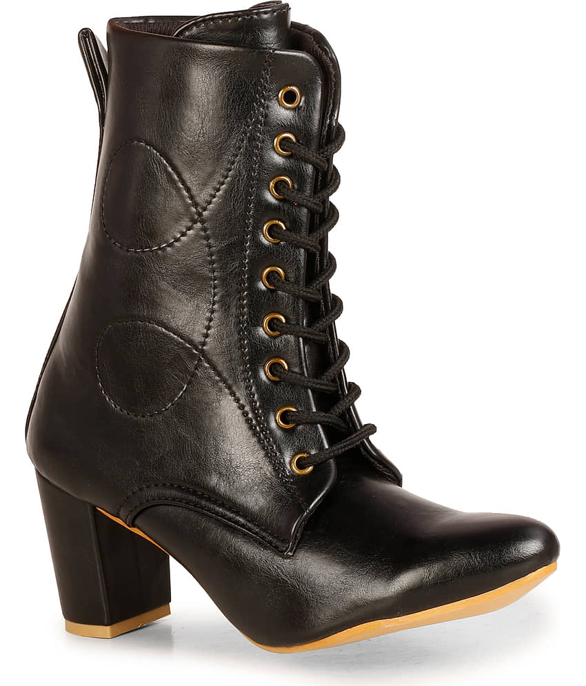 Commander - Black Women's Mid Calf Length Boots