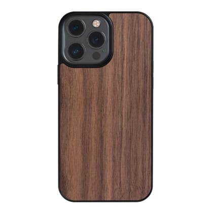 Real Natural Walnut Wood Premium Cover-iPhone 13 Pro