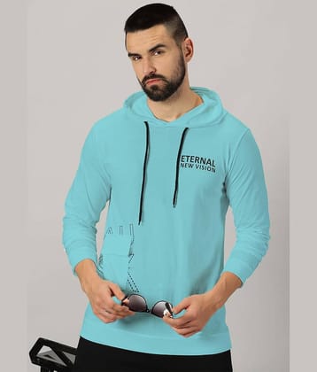 AUSK Pack of 1 Cotton Blend Regular Fit Men's T-Shirt ( Sky Blue )