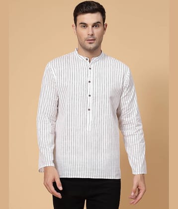 allan peter White Cotton Men's Regular Kurta ( Pack of 1 )
