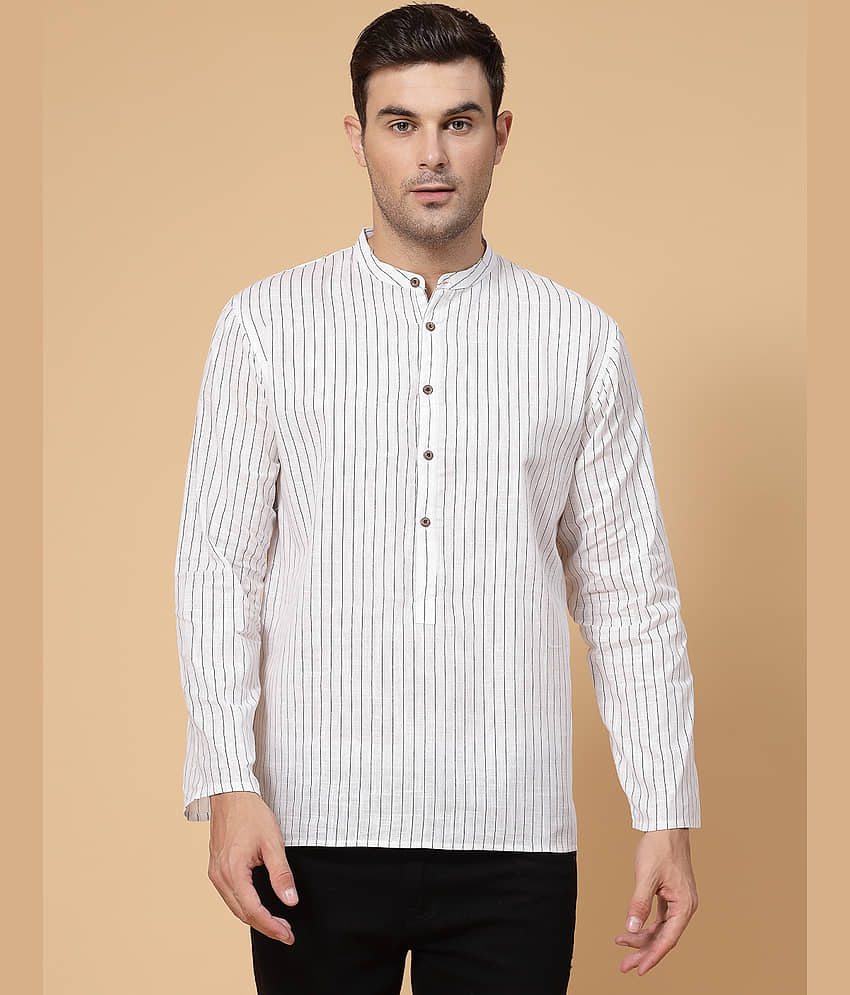 allan peter White Cotton Men's Regular Kurta ( Pack of 1 )