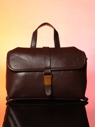 The Solis Sling Bag - Coffee Brown-Handbag