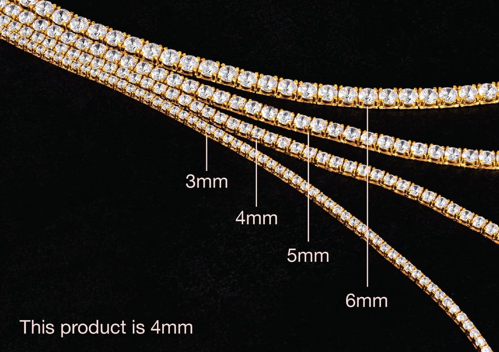 White Round Tennis Chain - 4MM