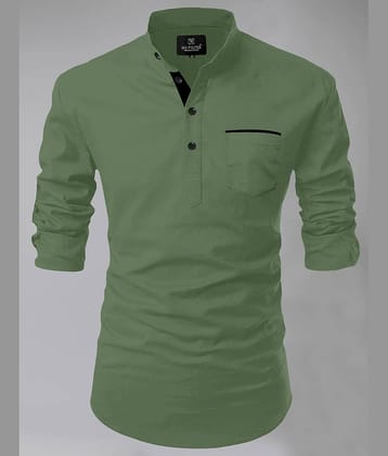 Nofilter Yellow Cotton Blend Men's Regular Kurta ( Pack of 1 )