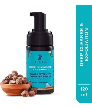 Pilgrim Salicylic & Glycolic Acid Foaming Face Wash Face Wash,For All Skin Type,120 Ml (pack Of 1)