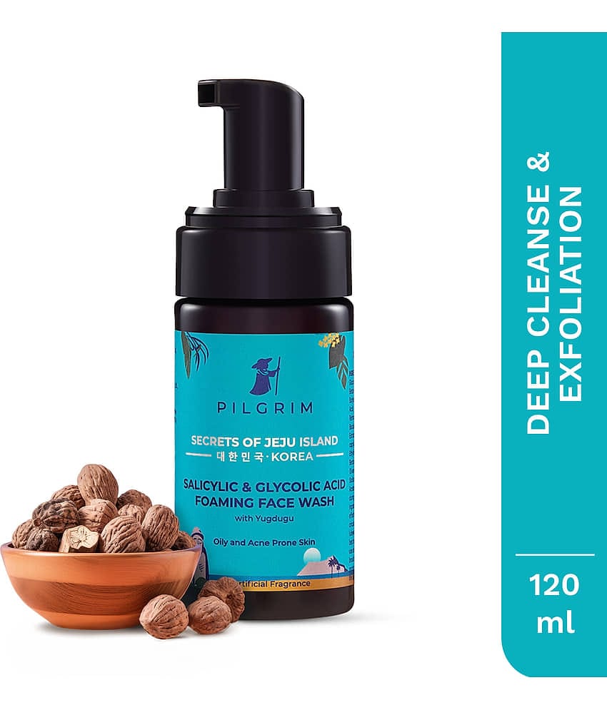 Pilgrim Salicylic & Glycolic Acid Foaming Face Wash Face Wash,For All Skin Type,120 Ml (pack Of 1)