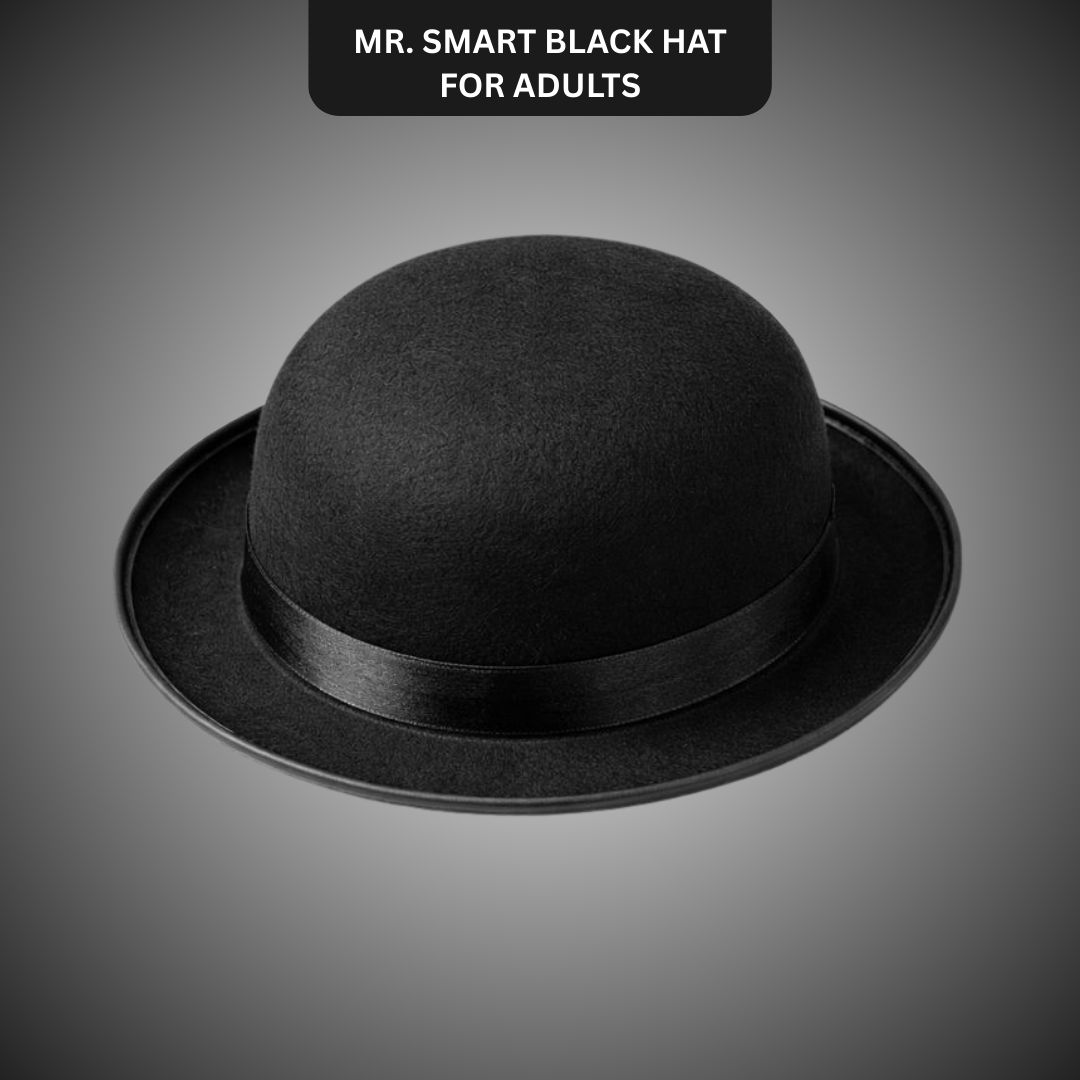 Mr. Smart Black Hat for Adults