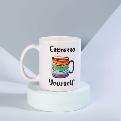 Pride Espresso White Coffee Mug
