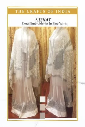 Ivory Embroidered Lehenga Blouse with Odhani