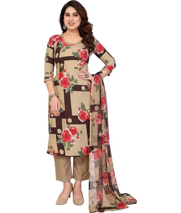 Kashvi Women Crepe Unstitched Dress Material ( Cream )
