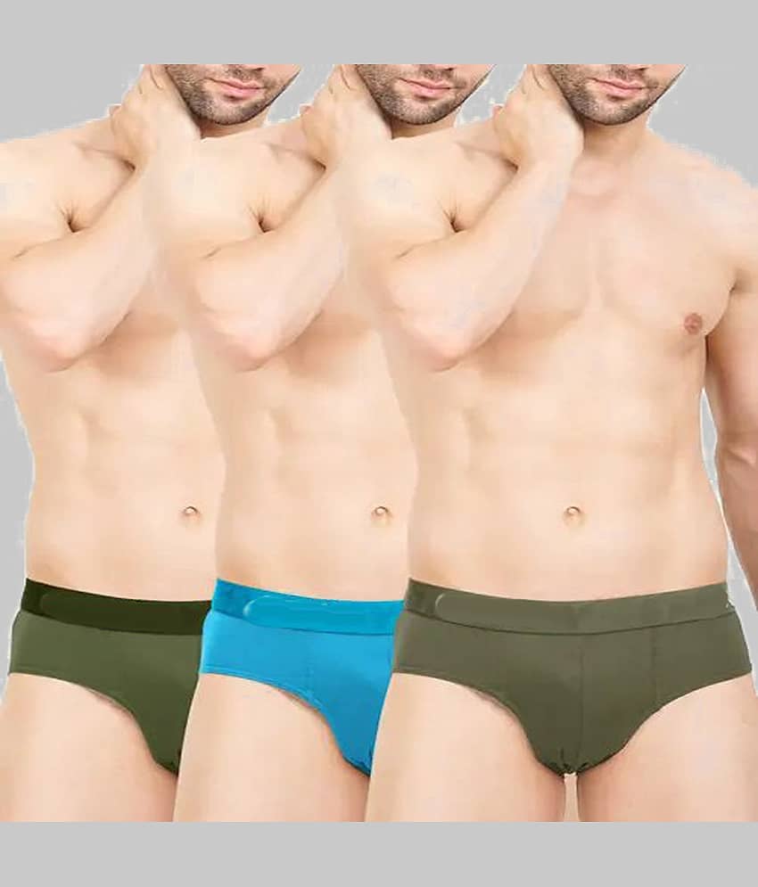 CAVENDRES Pack of 3 Cotton Blend Briefs For Men's ( Multicolor )