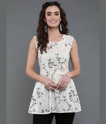 Antaran Women's Cotton Peplum Top ( Off White )