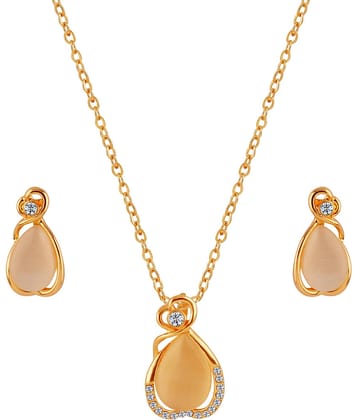 SILVER SHINE Delicate Fancy look   Pendant Set For Women Girl