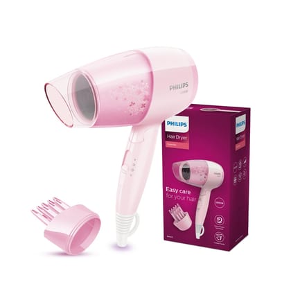 Philips BHC017/00 Hair Dryer Thermoprotect 1200 Watts with Air Concentrator + Diffuser Attachment - Pink