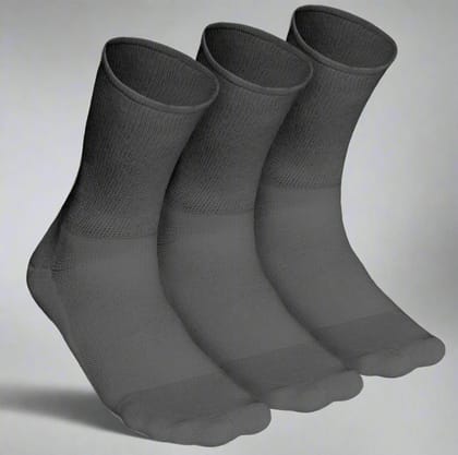 Bamboo Diabetic Socks - 3 Pairs-Grey | Grey | Grey