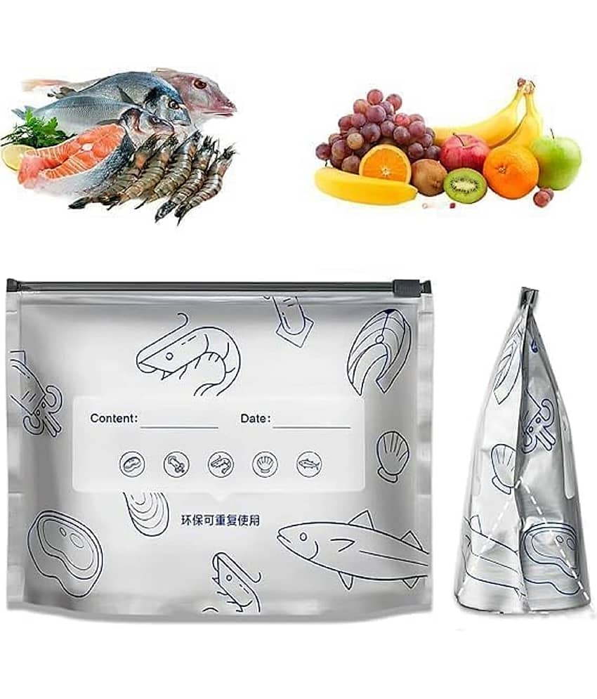 Reusable Aluminum Foil Bag, Aluminum Food Storage Bag, Reusable Foil Food Storage Bag, Fresh Keeping Bag, Freezer Storage Bag, Frozen Meat Storage Bag, Zip Lock Food Bag, Leakproof Kitchen Storage Bag, Reusable Freezer Bags, Aluminium Foil Sealable Bag