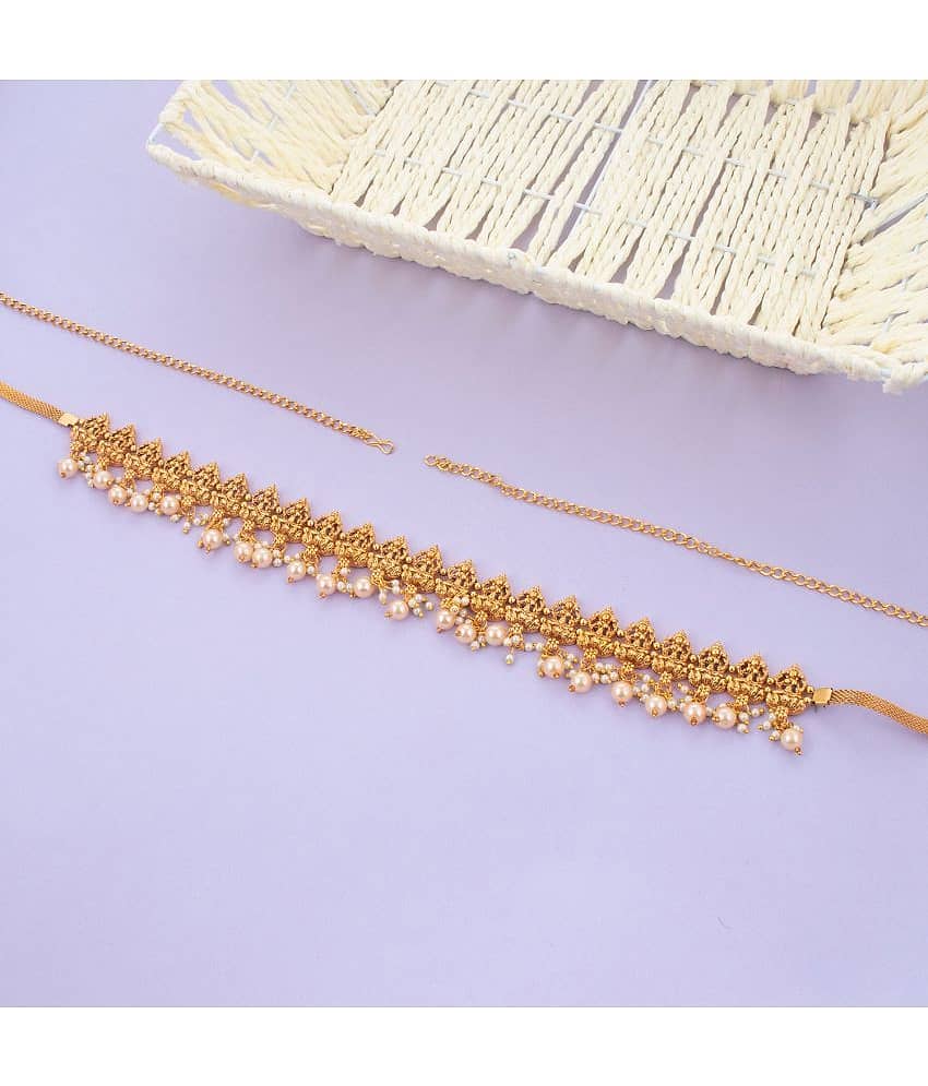 Sukkhi Classy Temple Gold Plated Pearl Kamarband For Women