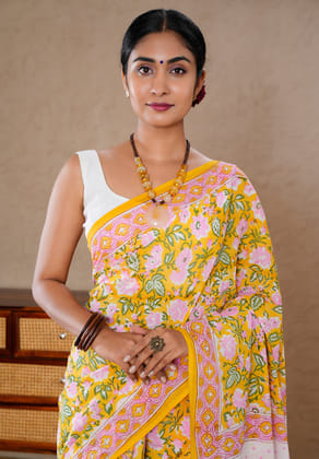 Jaipur Hand Block Print Saree