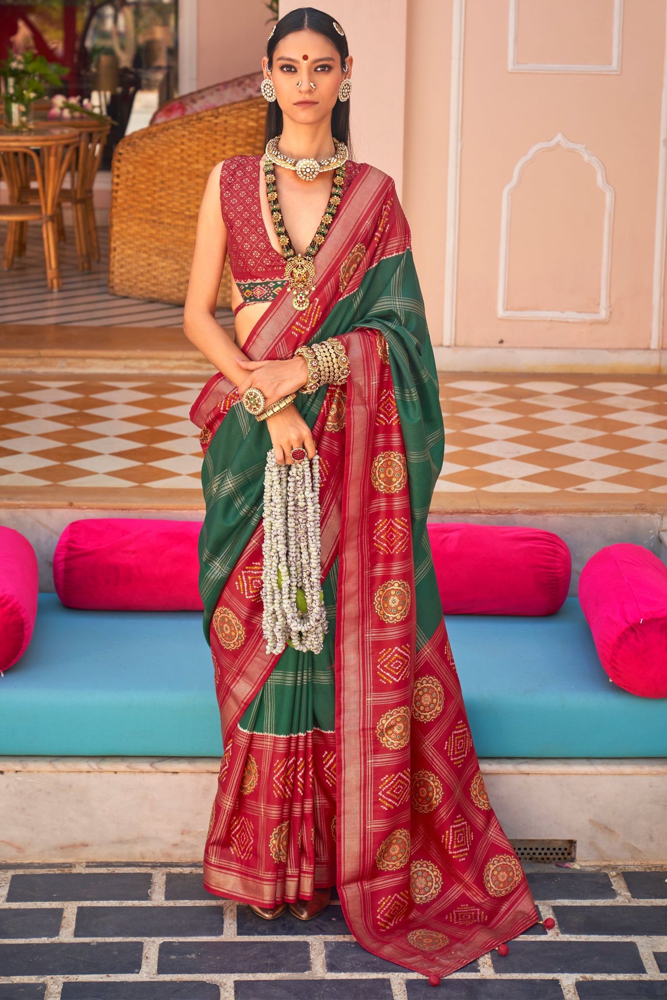 Green Silk Patola Saree