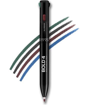 RENEE Bold 4-IN 1 Kajal | Black, Brown, Teal, Blue | Matte, One-Stroke, Travel, 0.4g