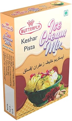 Butterfly Instant Ice Cream Mix, 150 Grams (Keshar Pista)  by Butterfly Dessert Mixes and Bakery Needs.