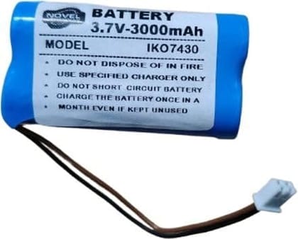 NOVEL 3.7V 3000mAh Lithium-Ion Rechargeable Battery Pack with BMS Protection | Model IKO7430 for Portable Electronics, DIY Projects and Embedded Applications