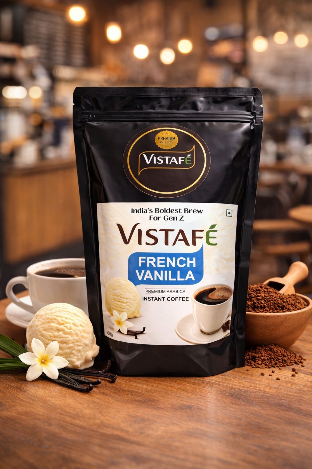 Vistafe French Vanilla Instant Coffee – Premium Arabica French vanilla
