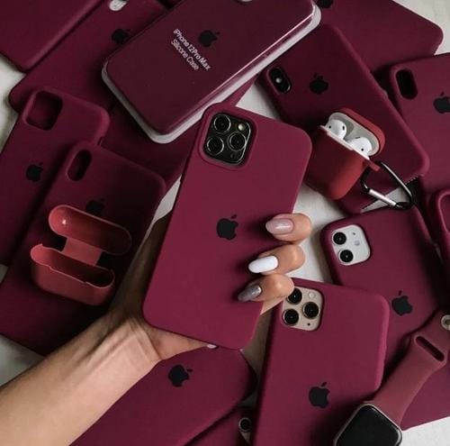 Plum Silicone Premium Back Cover By iSeriesHub Compatible for iPhone-iPhone 12 Mini