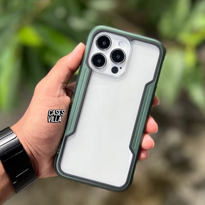 iPhone 14 / Pro / Max / Plus Case - Alpine Green Defence Shield Metal Cover | Military Grade Protection-iPhone 14 Plus